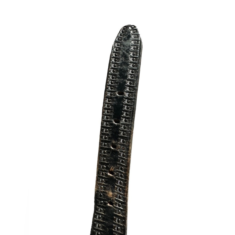 Vtg Mens Belt Sz 40 Braided Leather Brown Distressed Made In Mexico Handtooled‍‍ - Picture 12 of 13